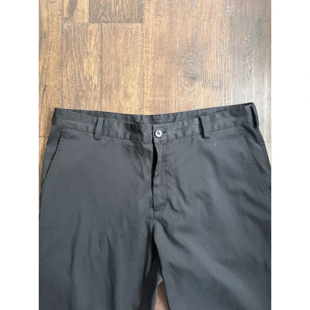 Nike Golf Dri-Fit Pants Mens 36x32 Black Tech‎ Straight Leg Performance Casual